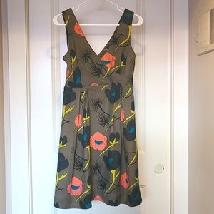 Anthropologie Sariah Lined Green Dress